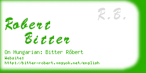 robert bitter business card